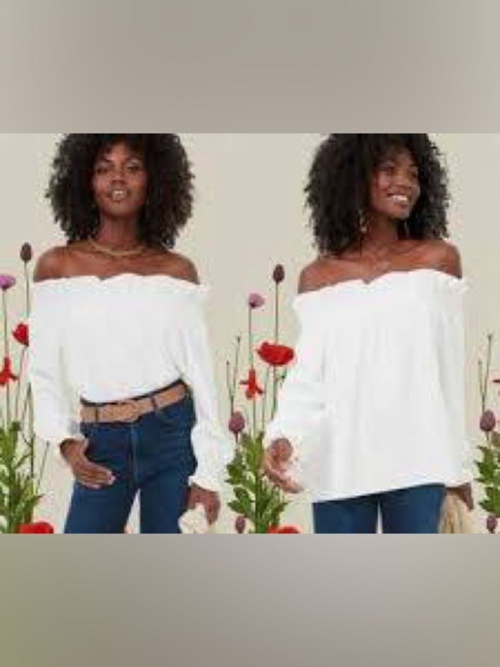 Tuckernuck White Off-Shoulder Peasant Top
